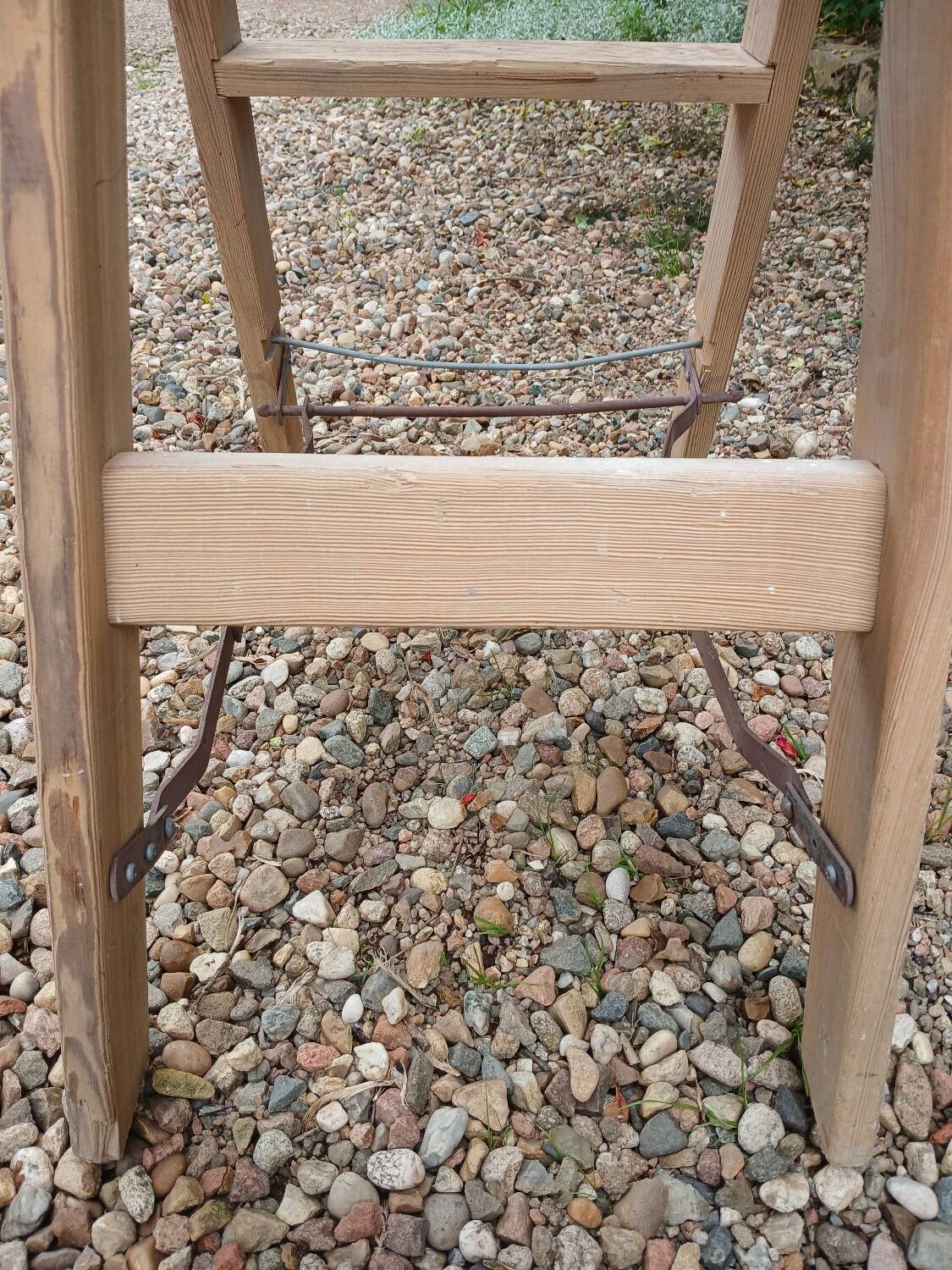 Antique wooden stepladder