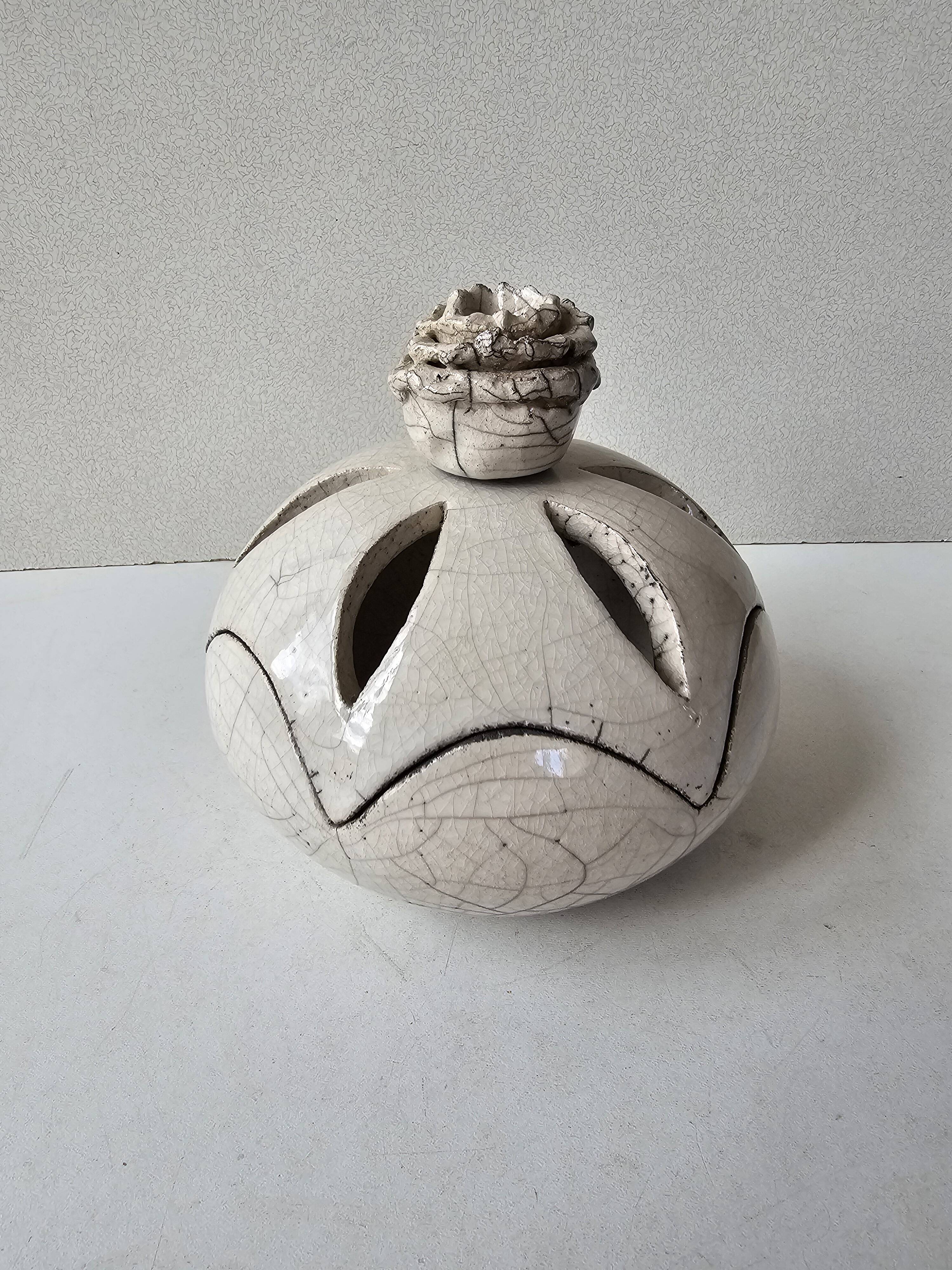 Photophore Secret box in ceramic Raiku signed M