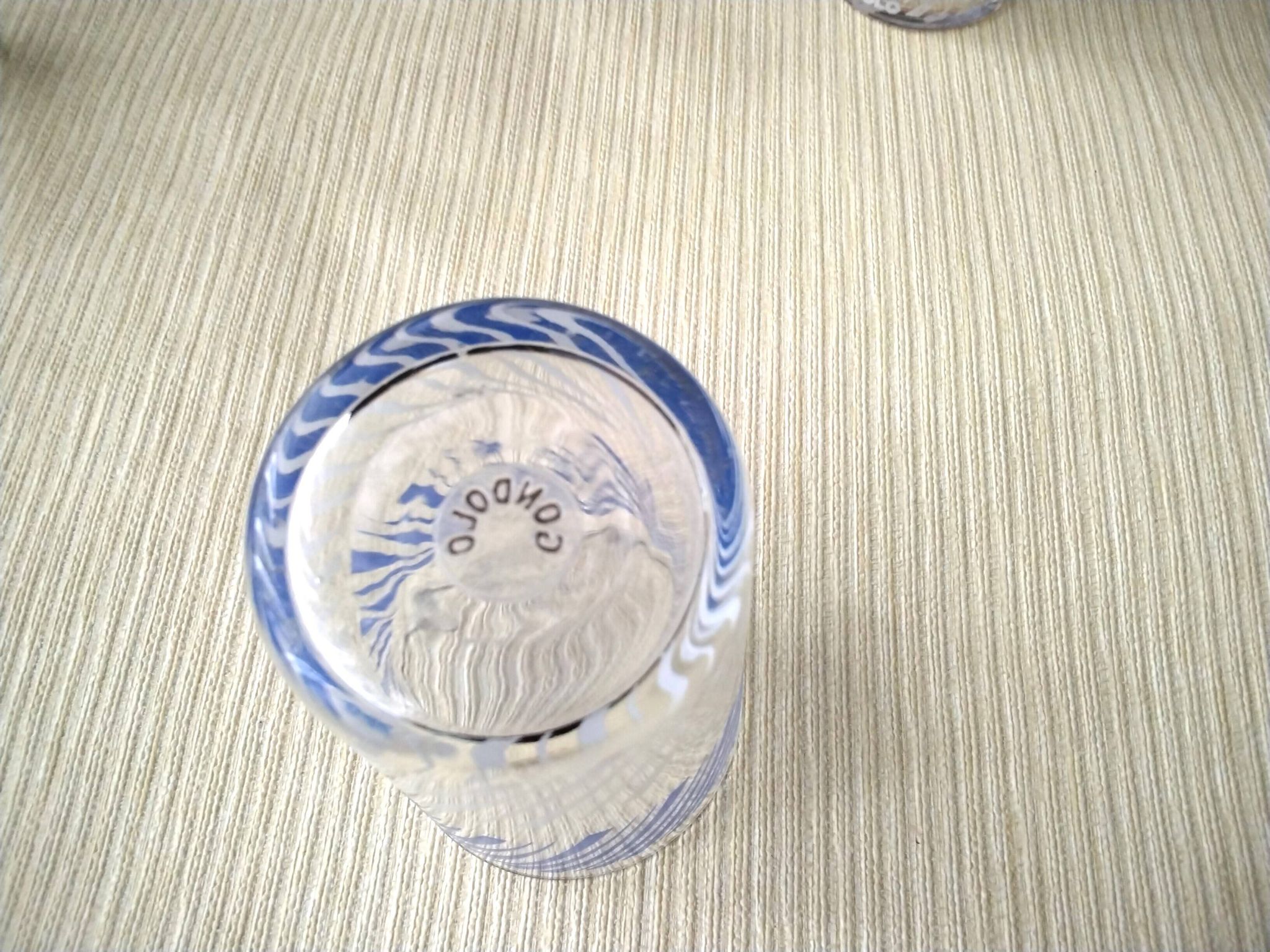 4 vintage screen-printed Gondolo glasses