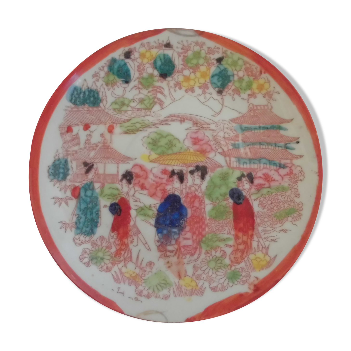 Handmade Japanese saucer