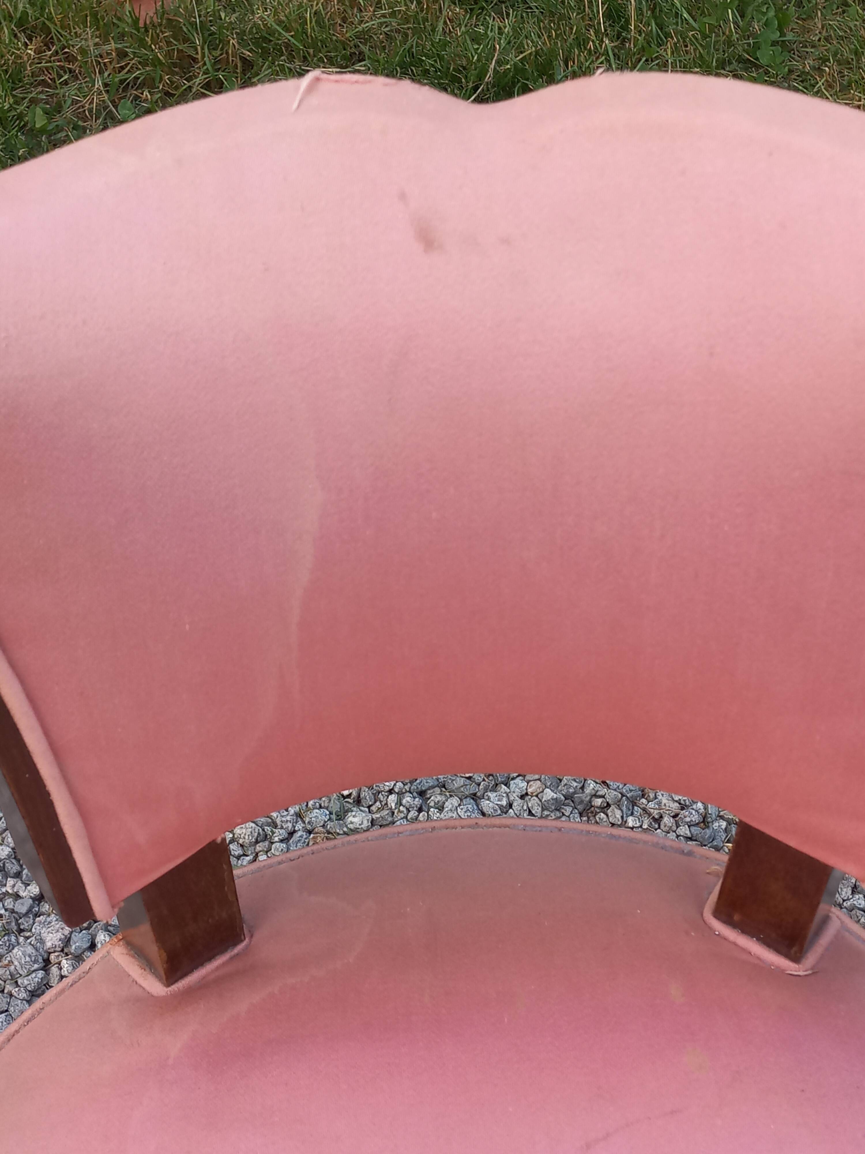Pair of vintage low-backed bedroom chairs from the 1930s/1950s