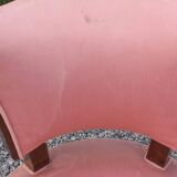 Paire de chaises de chambre vintage à dossier bas des années 30/50