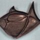 Empty pocket, art deco fish advertising ashtray signed J. André, regulates