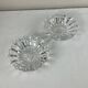 Pair of crystal ashtrays