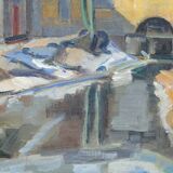 Albert Krüger, Scandinavian Modern Painting, 1928, Oil on Canvas, Framed