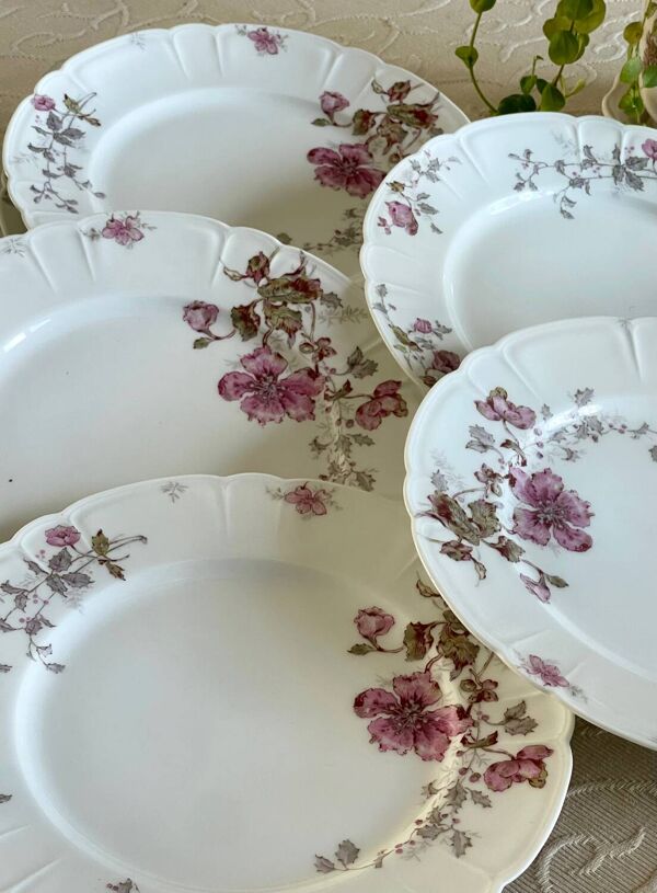 8 assiettes Haviland Limoges XIX ème.