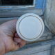 Portieux Vallerysthal old flask in white opaline and gold 1900