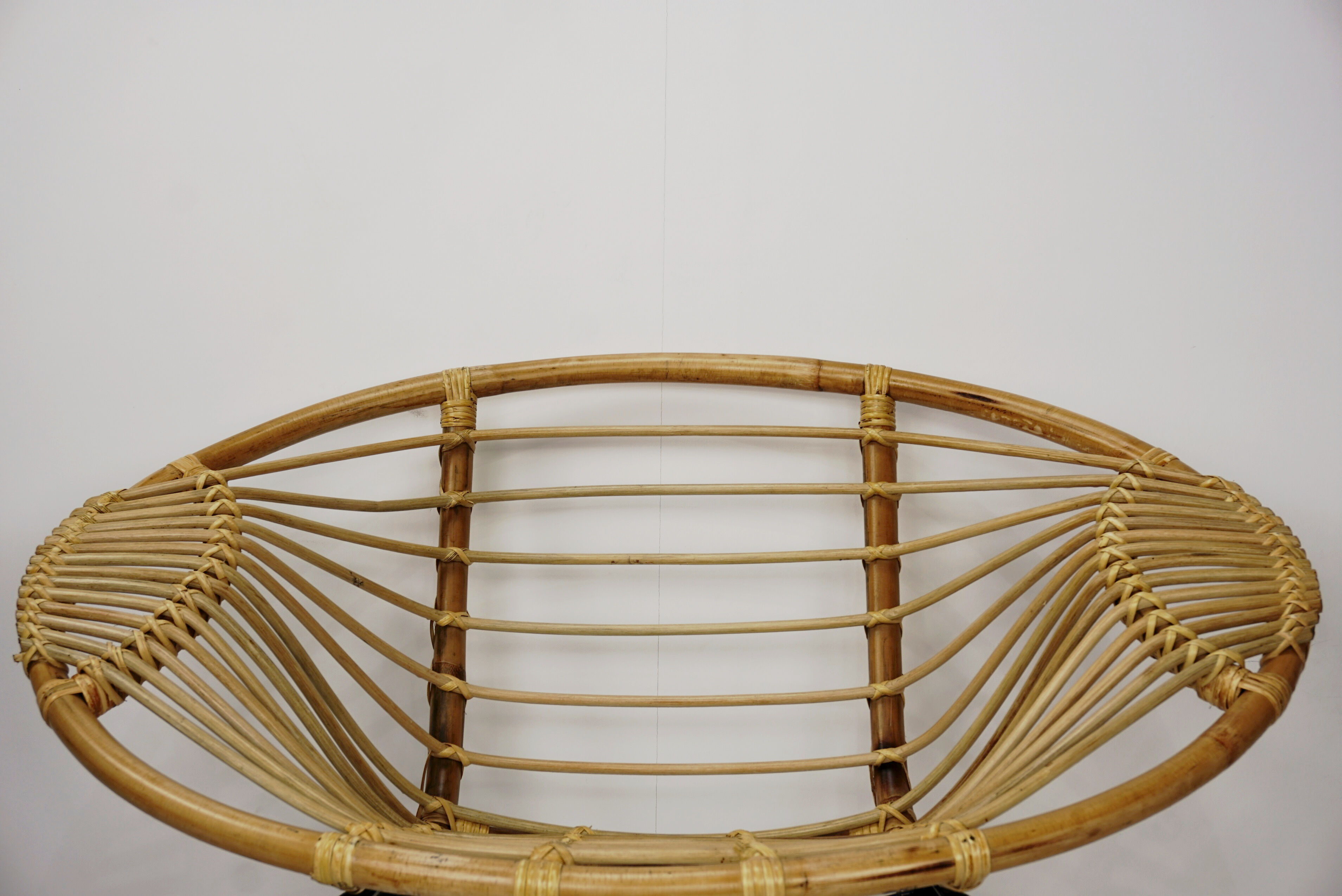 Rattan and metal chair