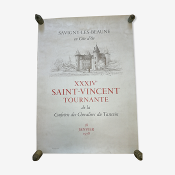Affiche Savigny-les-Beaune, vinicole