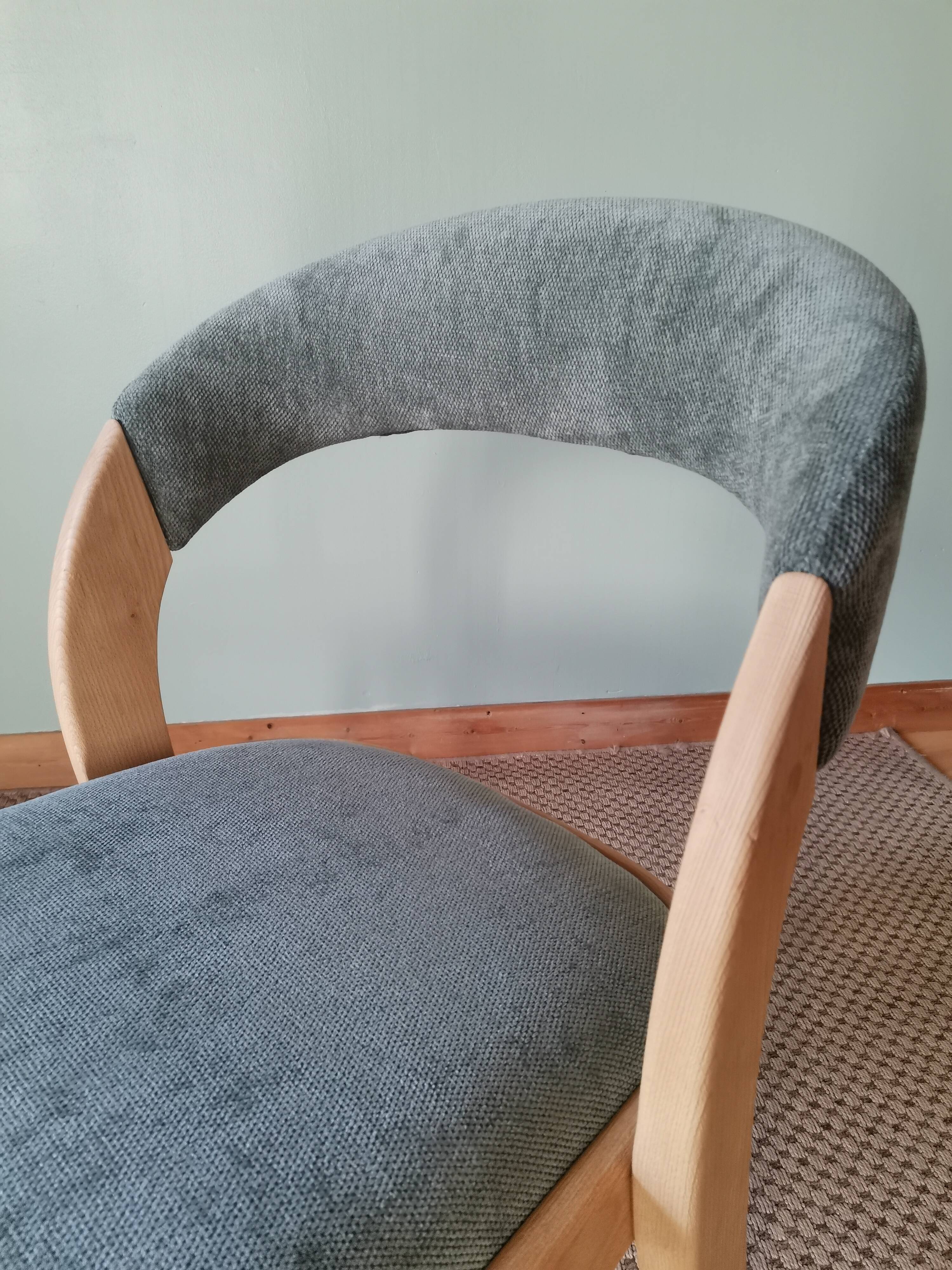 Baumann aqua green gondola chairs