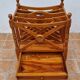 Vintage wooden magazine rack with drawer, English style, 60x45 cm.