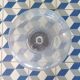 Large German ceiling light in bubbled glass Ø36cm