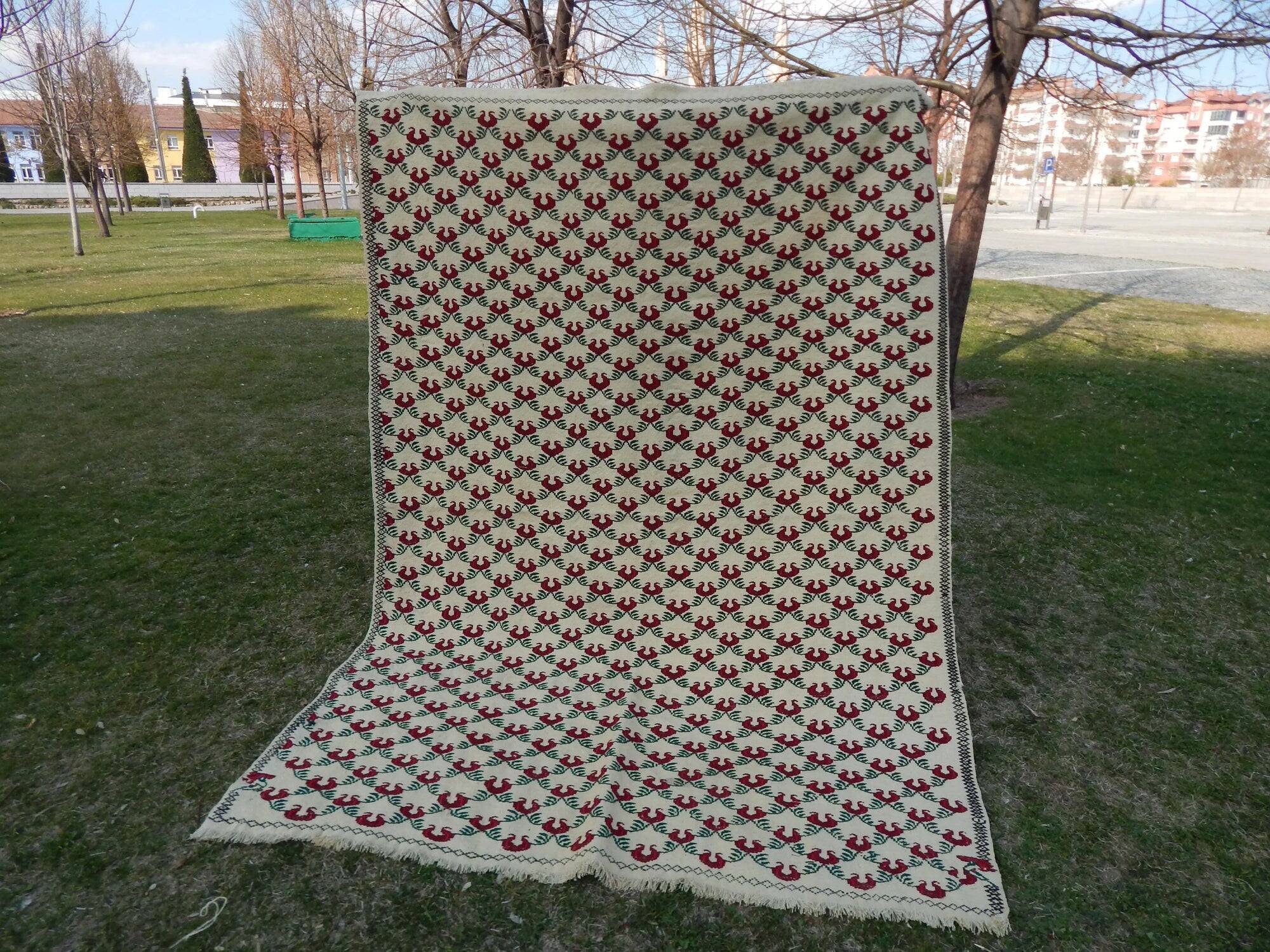 Kilim turc vintage tissé main 179x245 cm