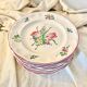 Lot d'assiettes plates Lunéville fleurs (réverbère)