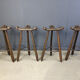 Mid-century brutalist bar stools - set of 4, 1960s