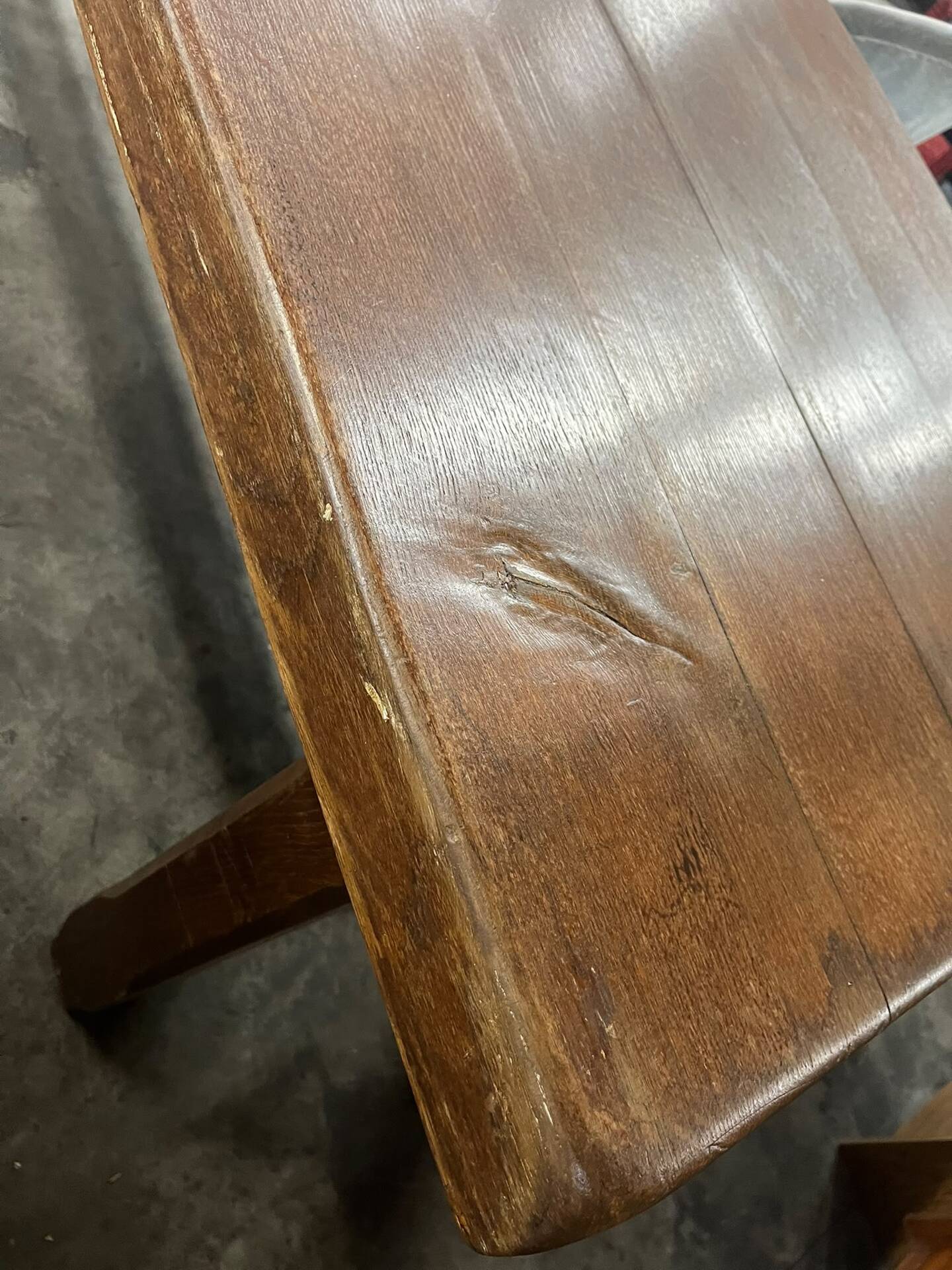 Table à manger vintage XL en bois massif