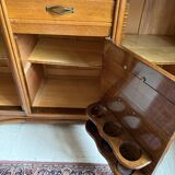 Buffet sideboard solid wood marble stone