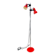 Floor lamp 2 spots red chrome stem SCE 1970