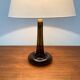 Vintage Danish table lamp model Fleur in glass by Michael Bang for Holmegaard, 1970s.
