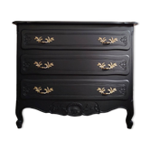 Commode vintage noire