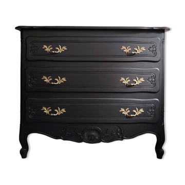 Commode vintage noire