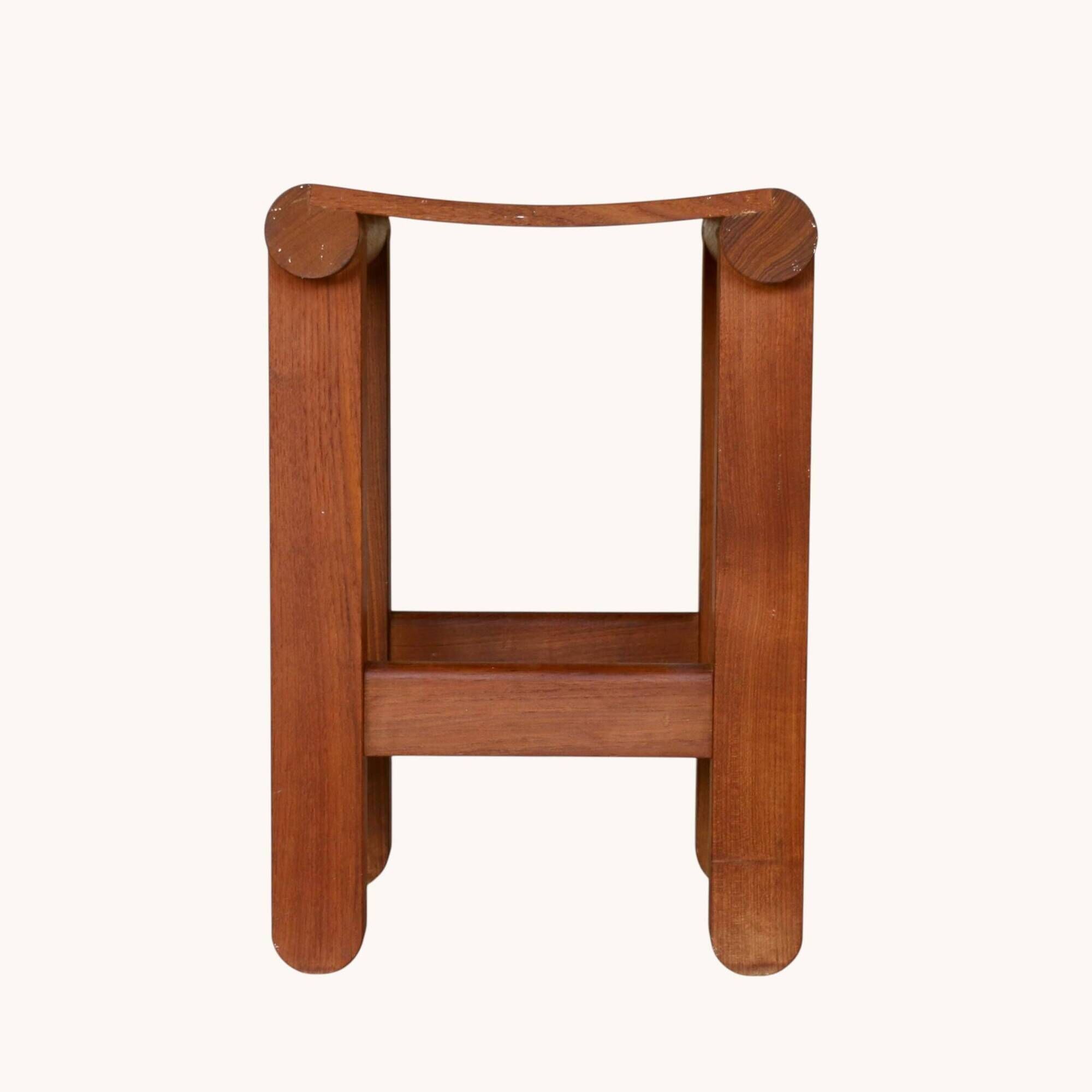 Teak stool inspired by Pierre Chapo, USA, 1960s.
