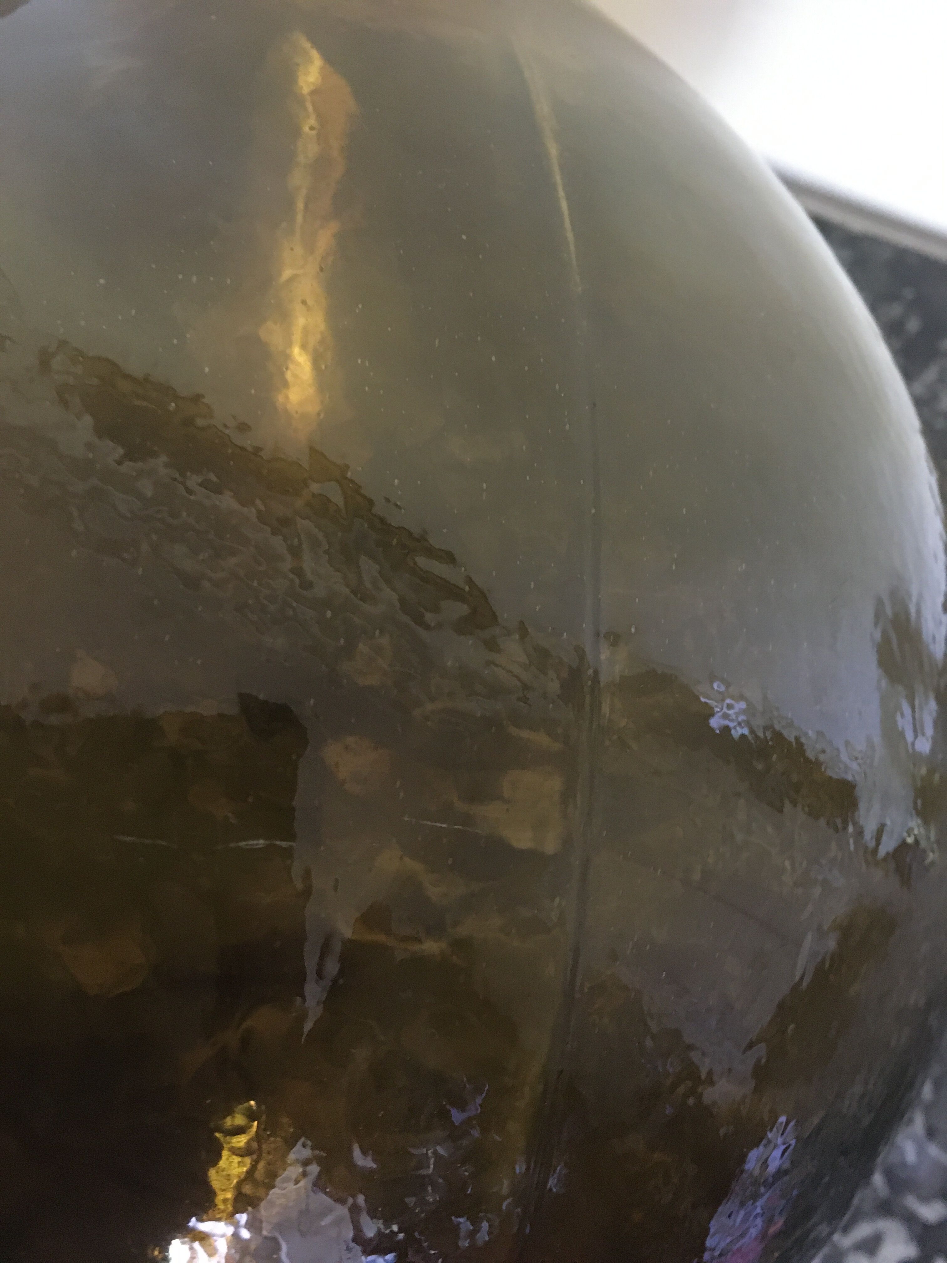 Amber color demijohn 10l