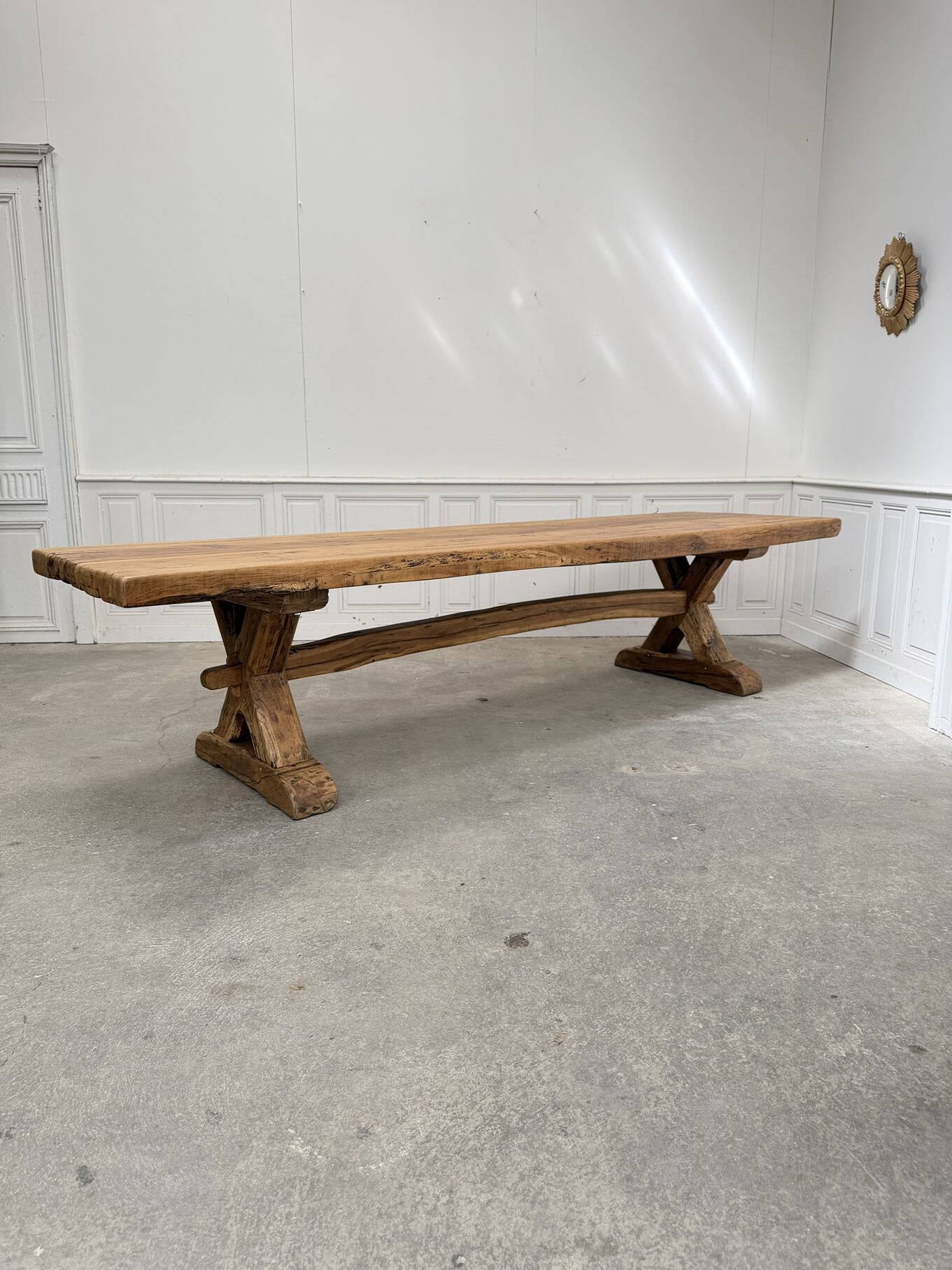 Oak table, monastery-style table.