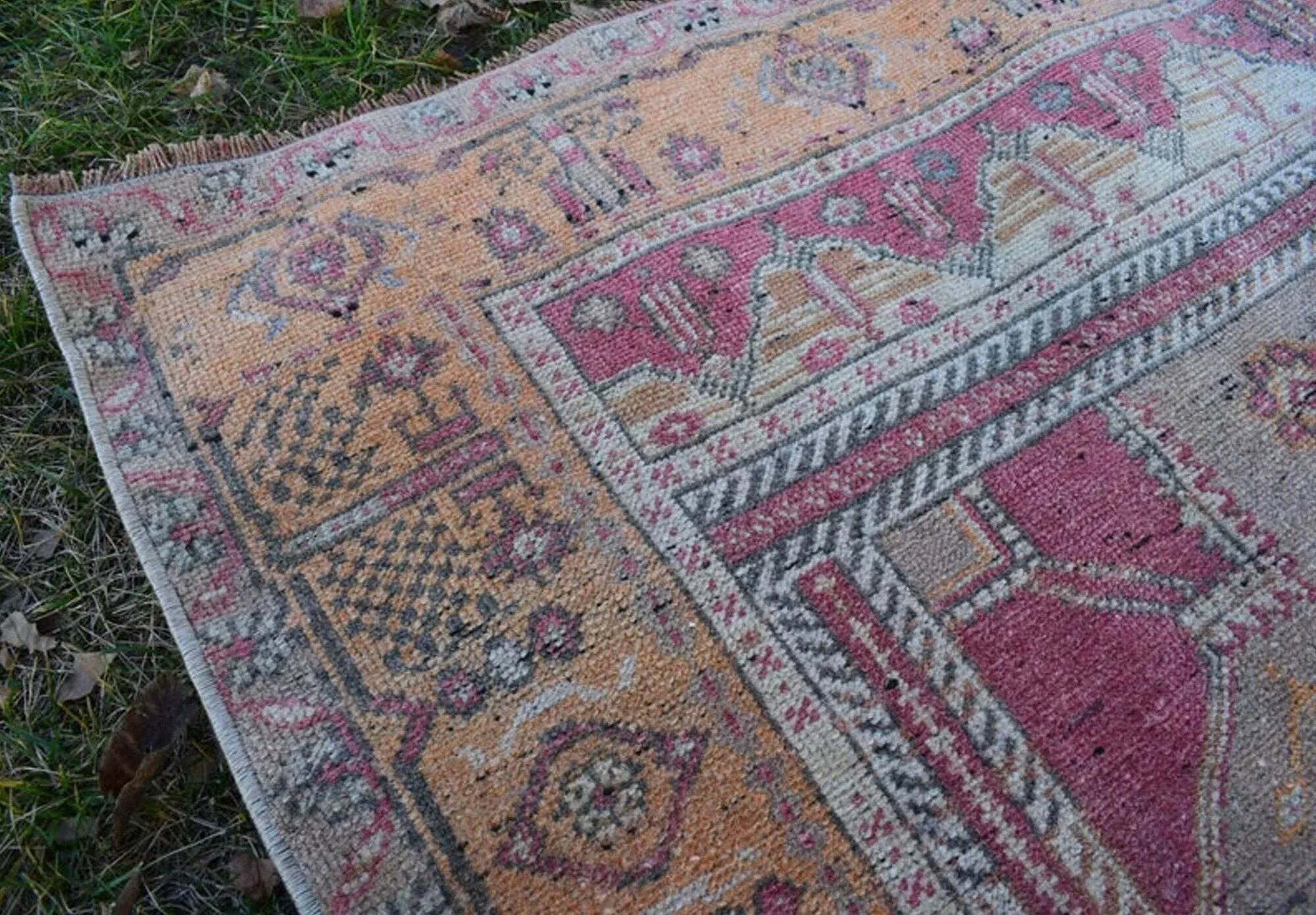 Tapis turc vintage fait main