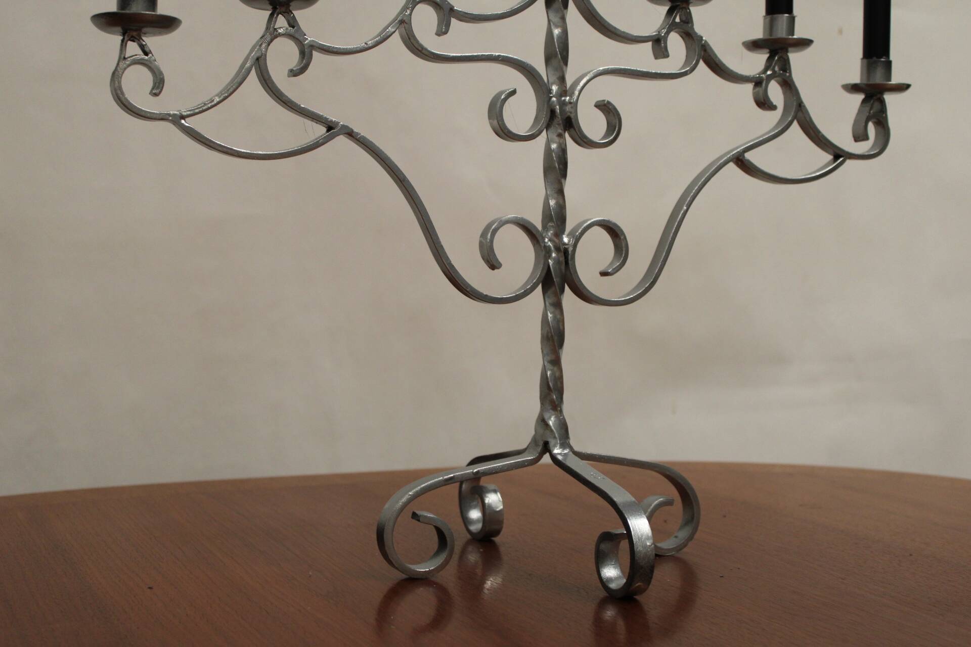 7-candle Christmas candlestick in silver painted steel Sweden