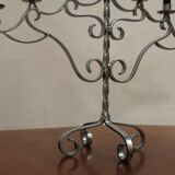 7-candle Christmas candlestick in silver painted steel Sweden