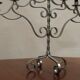 7-candle Christmas candlestick in silver painted steel Sweden