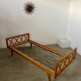 Old French design bed from the 50s daybed with vintage compass feet