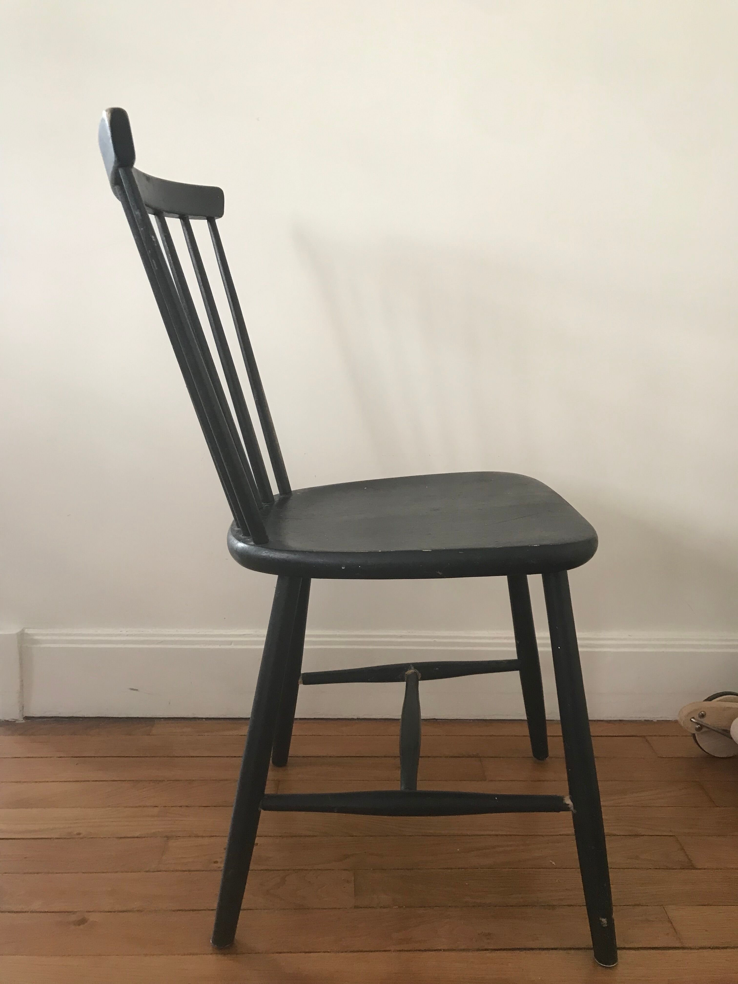 Sweden chair 1960 black bar stamped