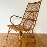 Vintage rattan armchair