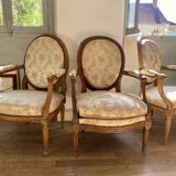 set of 3 Louis XVI period cabriolet armchairs