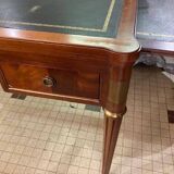 Louis XVI type desk in cherry wood and leather