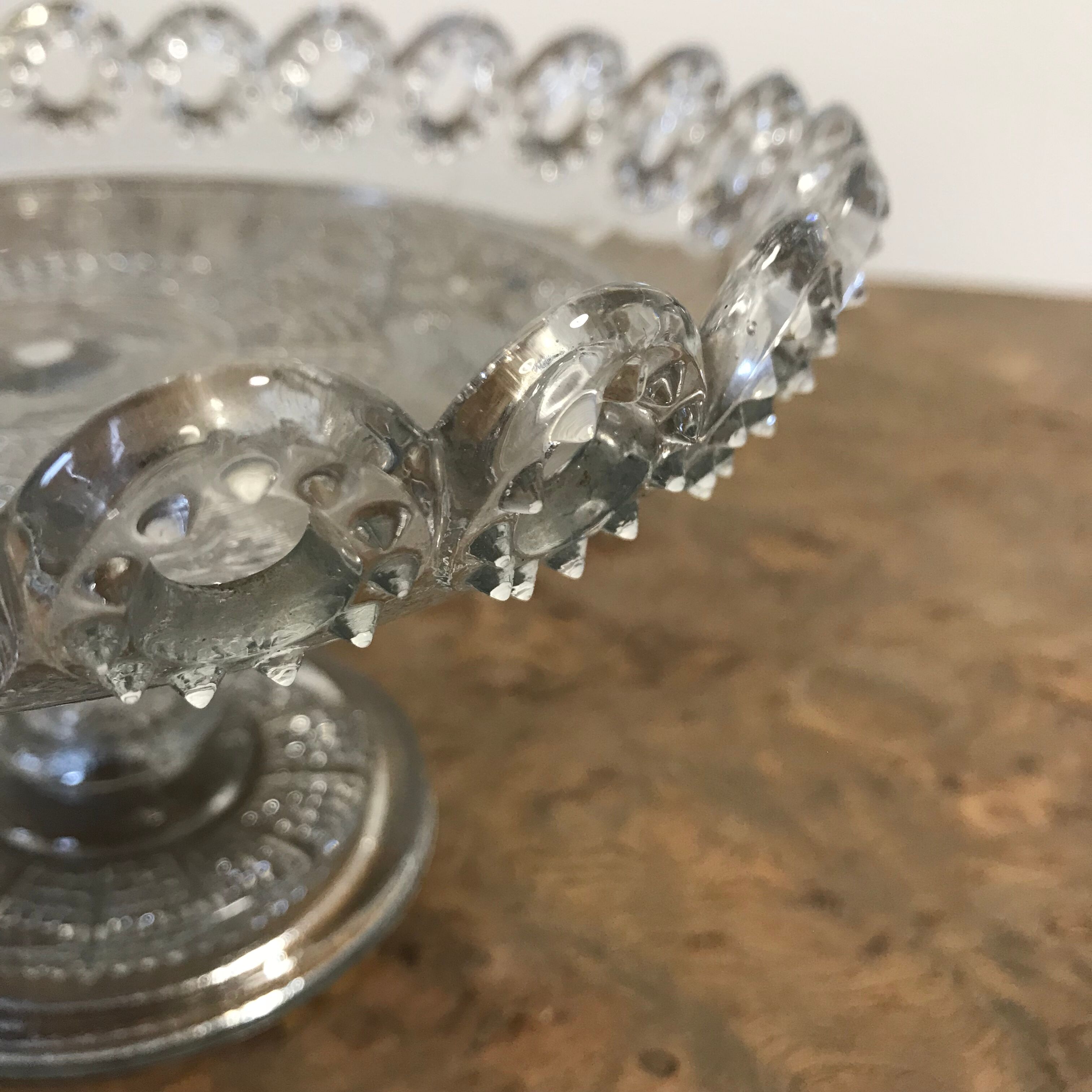 1900 pressed glass fruit cup