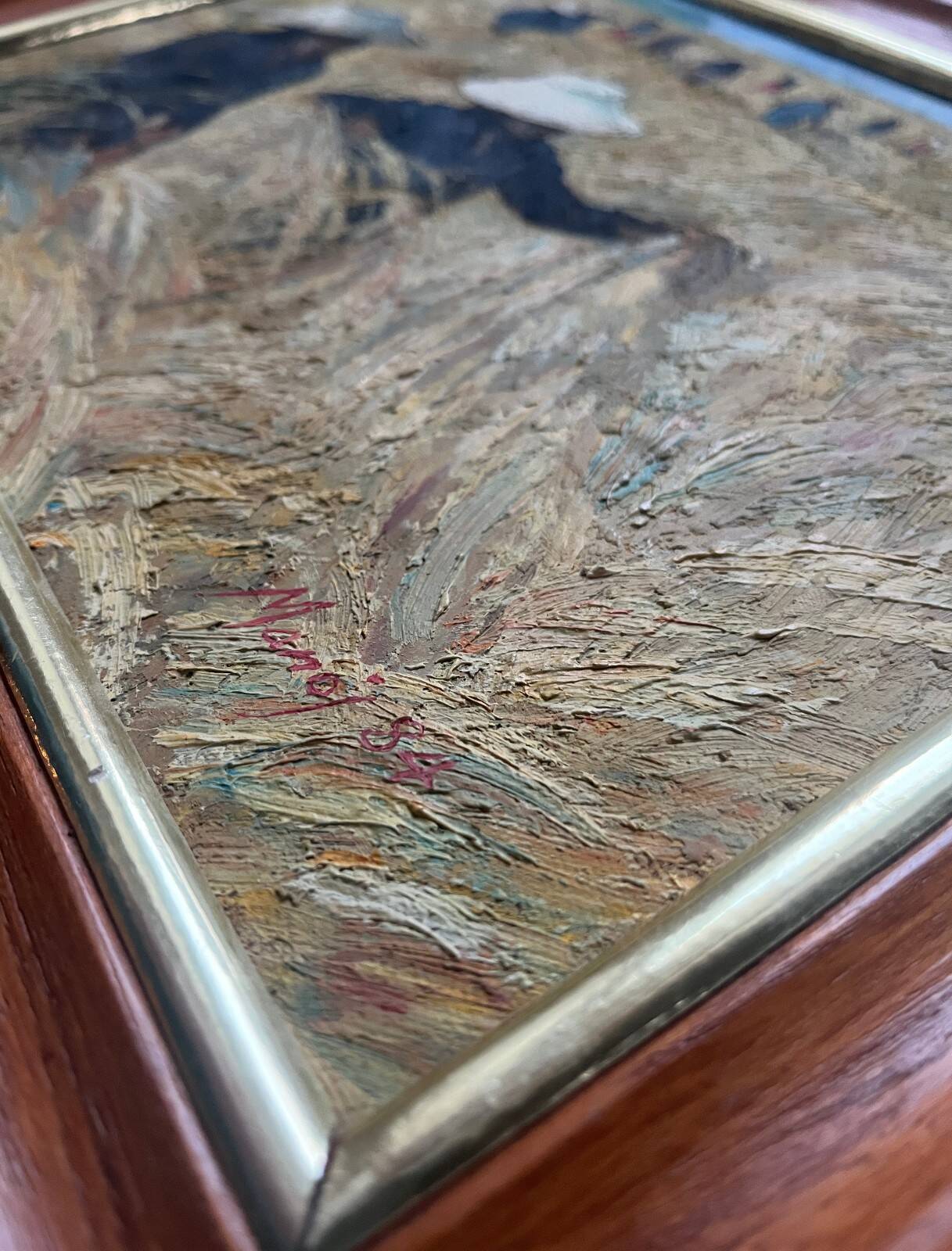 Tableau HSP "Harvest Landscape of Vietnam" signed ManoJ 1984