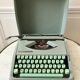 Mint green typewriter hermes baby made in switzerland
