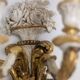 Pair of Louis XVI style wall lights in gilded and lacquered wood. Circa 1900.