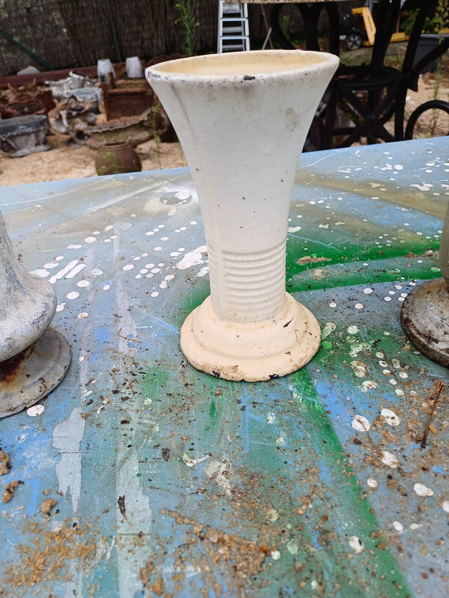 Lot of 6 Cast Iron Vases from 1900 from Charleville-Mézières