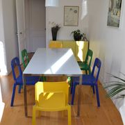 Set of 6 Altaïr chairs at Stamp by Henry Massonnet 80s era Menphis Postmodernism