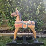 "Eastlake" wooden rocking horse