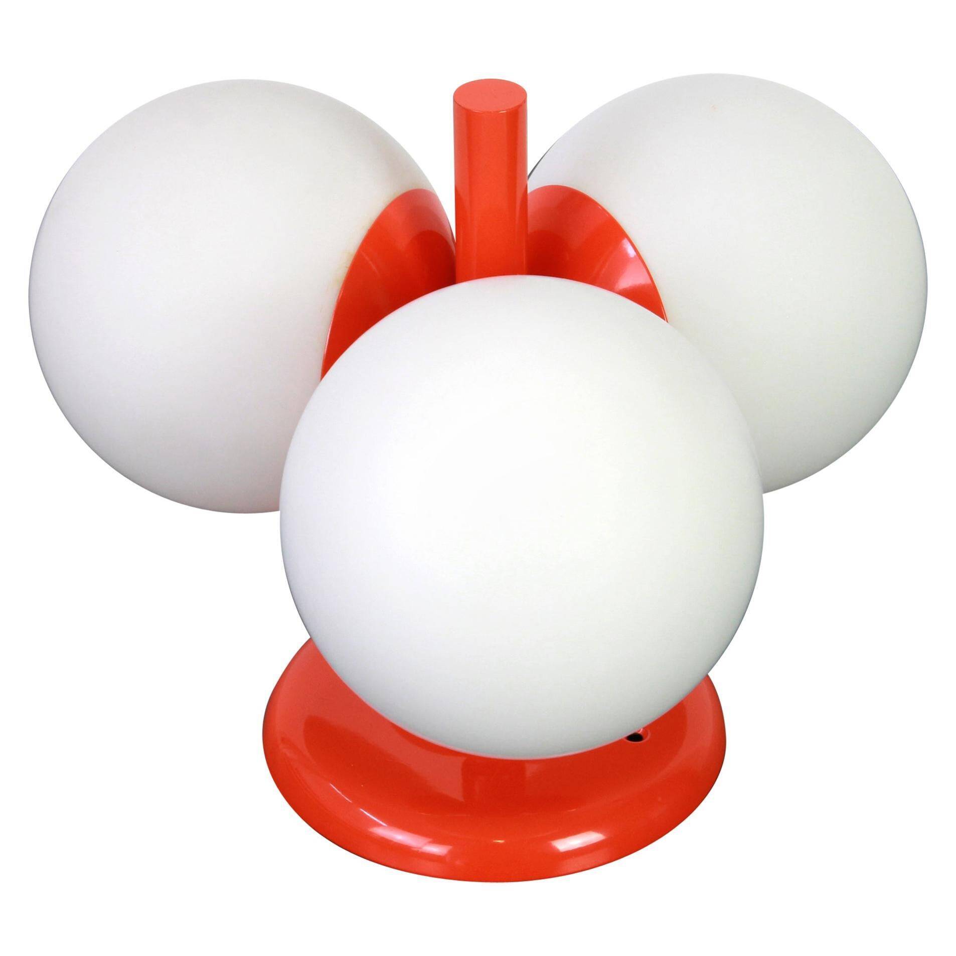 Small mid-century wall sconce in orange by Kaiser, Germany, 1960s