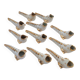 White and gold Limoges porcelain knife rests - animal motif: fish