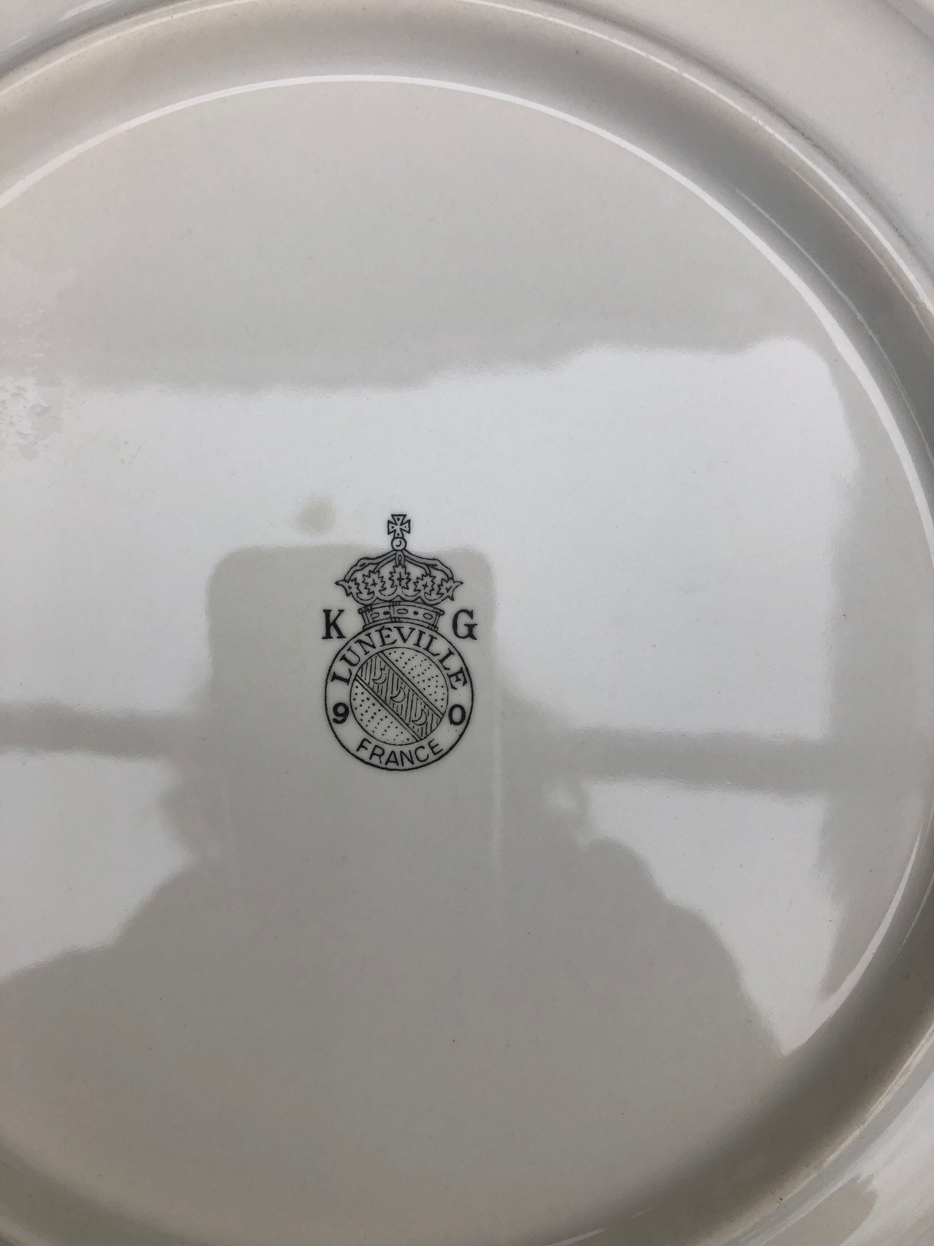 Set of 6 flat plates Luneville