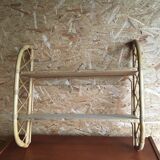 60'S rattan wall shelf