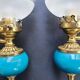 Pair of antique gold wall sconces