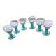 Wine glasses with ouraline feet